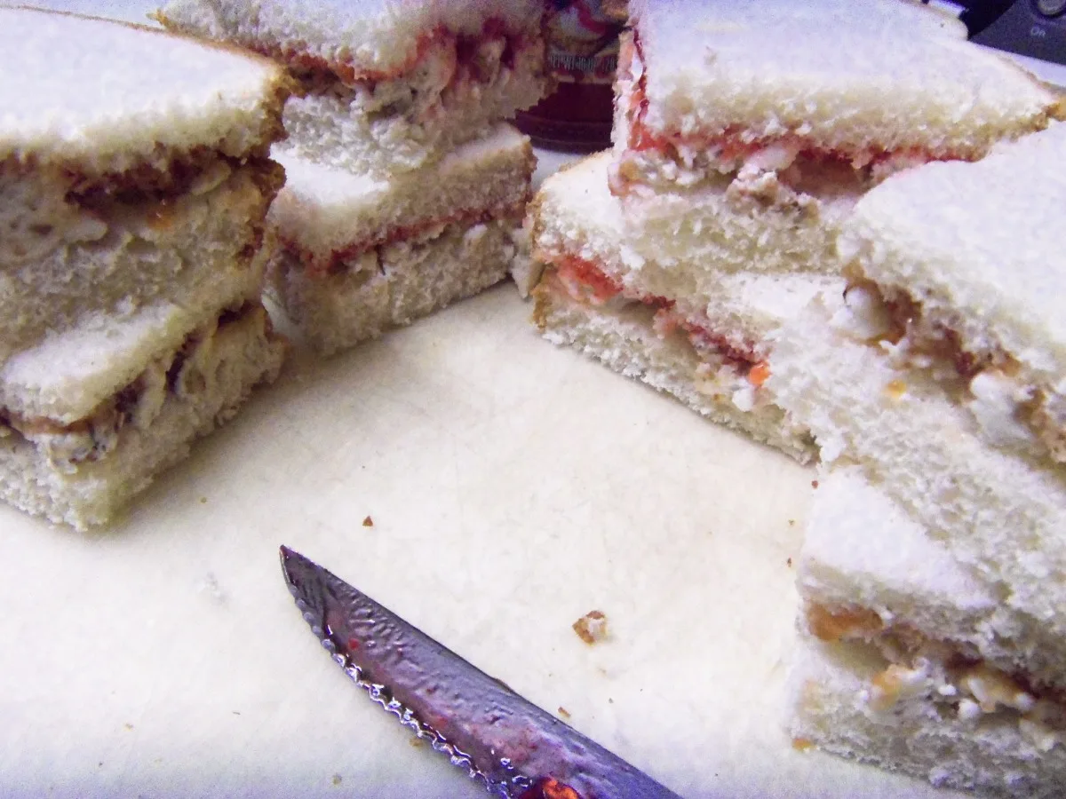 Goat Cheese-Pecan Finger Sandwiches