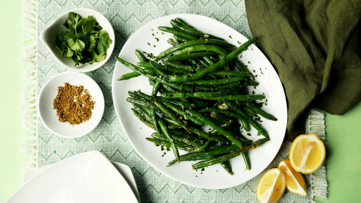 Green Beans With Lemon-Garlic Seasoning