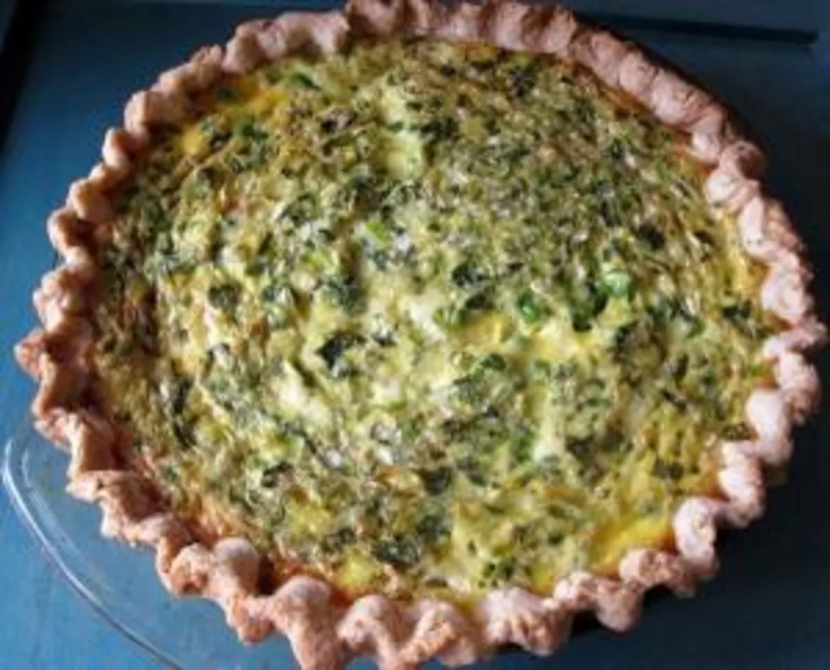 Green Pea and Feta Quiche