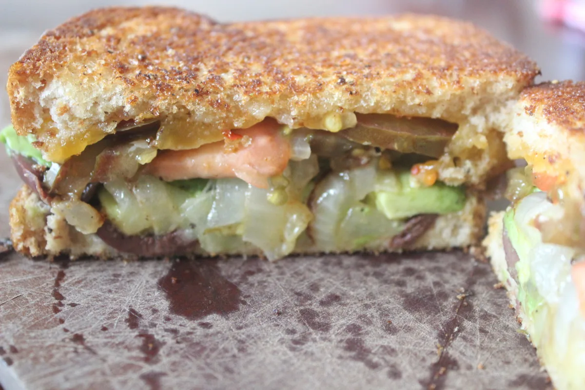 Grilled Cheese, Tomato & Avocado Sandwich