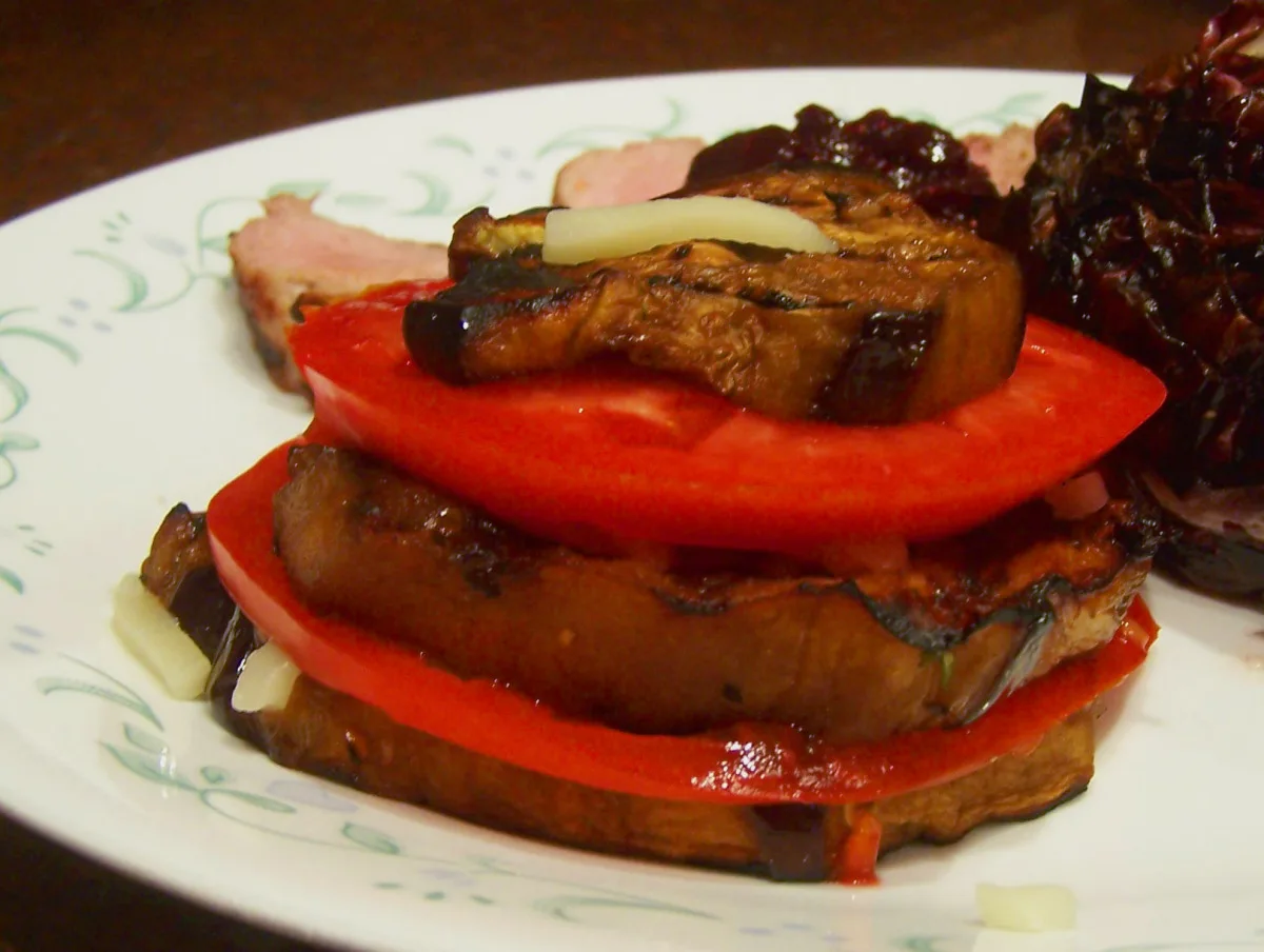 Grilled Eggplant Stacks