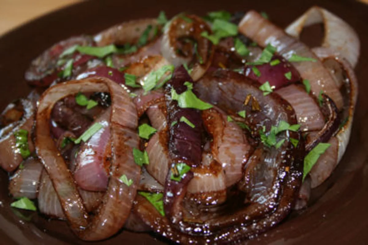 Grilled Red Onions With Balsamic Vinegar and Rosemary