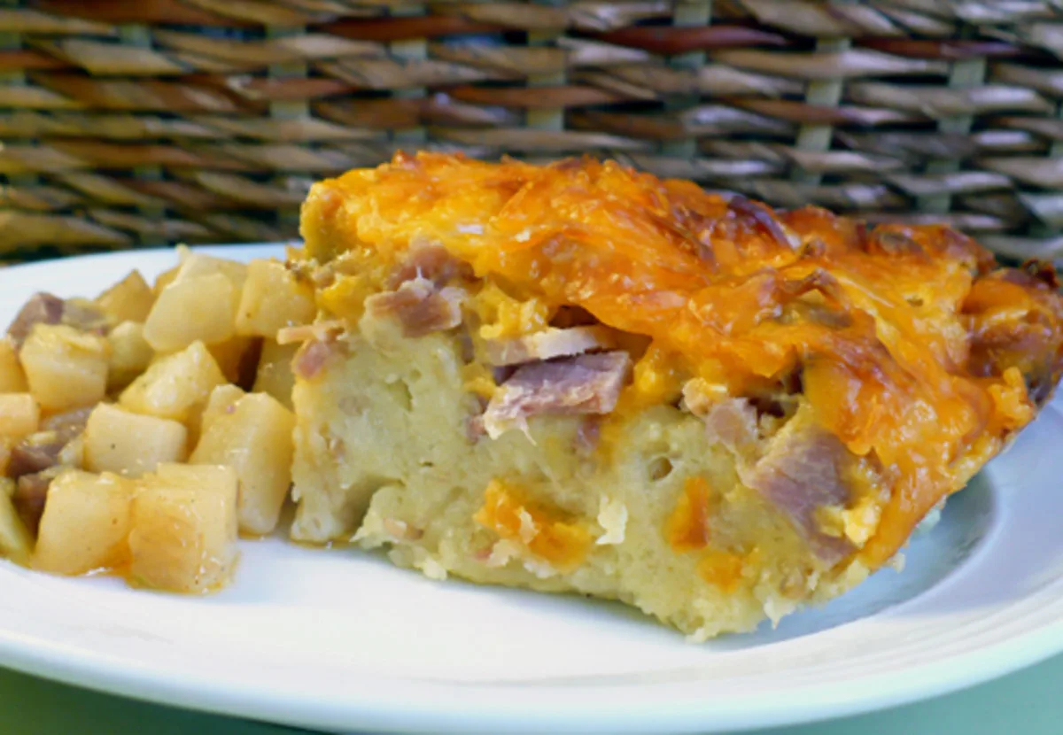 Ham and Cheese Bread Pudding