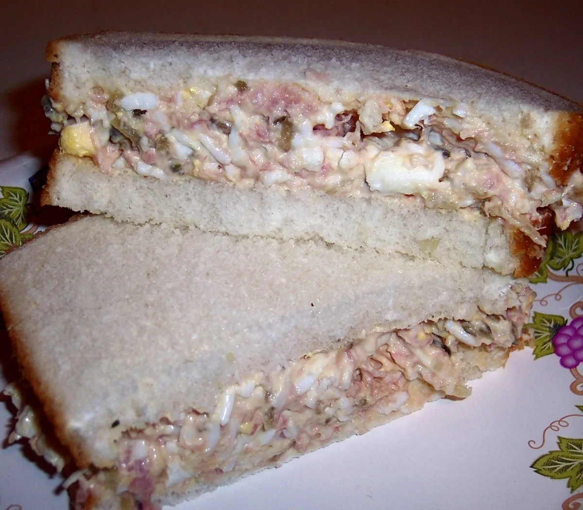 Ham, Pickle & Egg Salad Sandwich