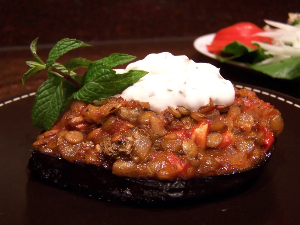 Hot Stuff! Cypriot Stuffed Aubergines and Minty Cumin Yoghurt