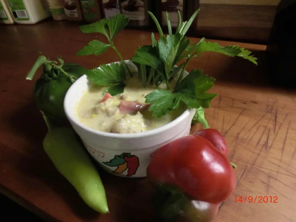 Hungarian Stuffed Hot Pepper Chowder #RSC