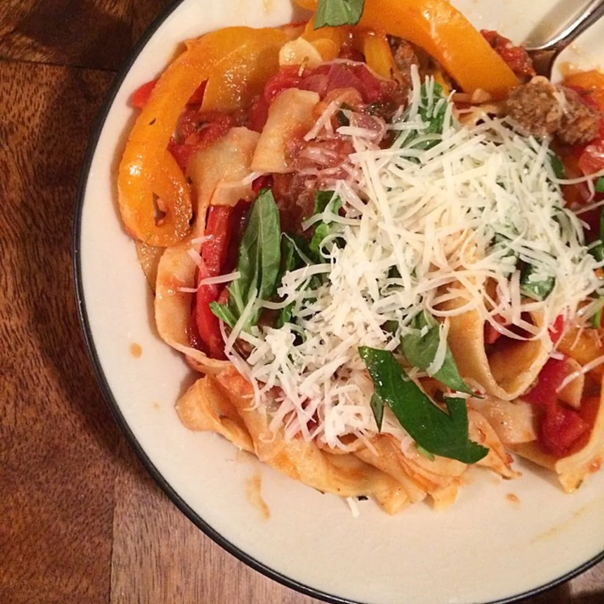 Italian “Drunken” Noodles With Spicy Italian Sausage