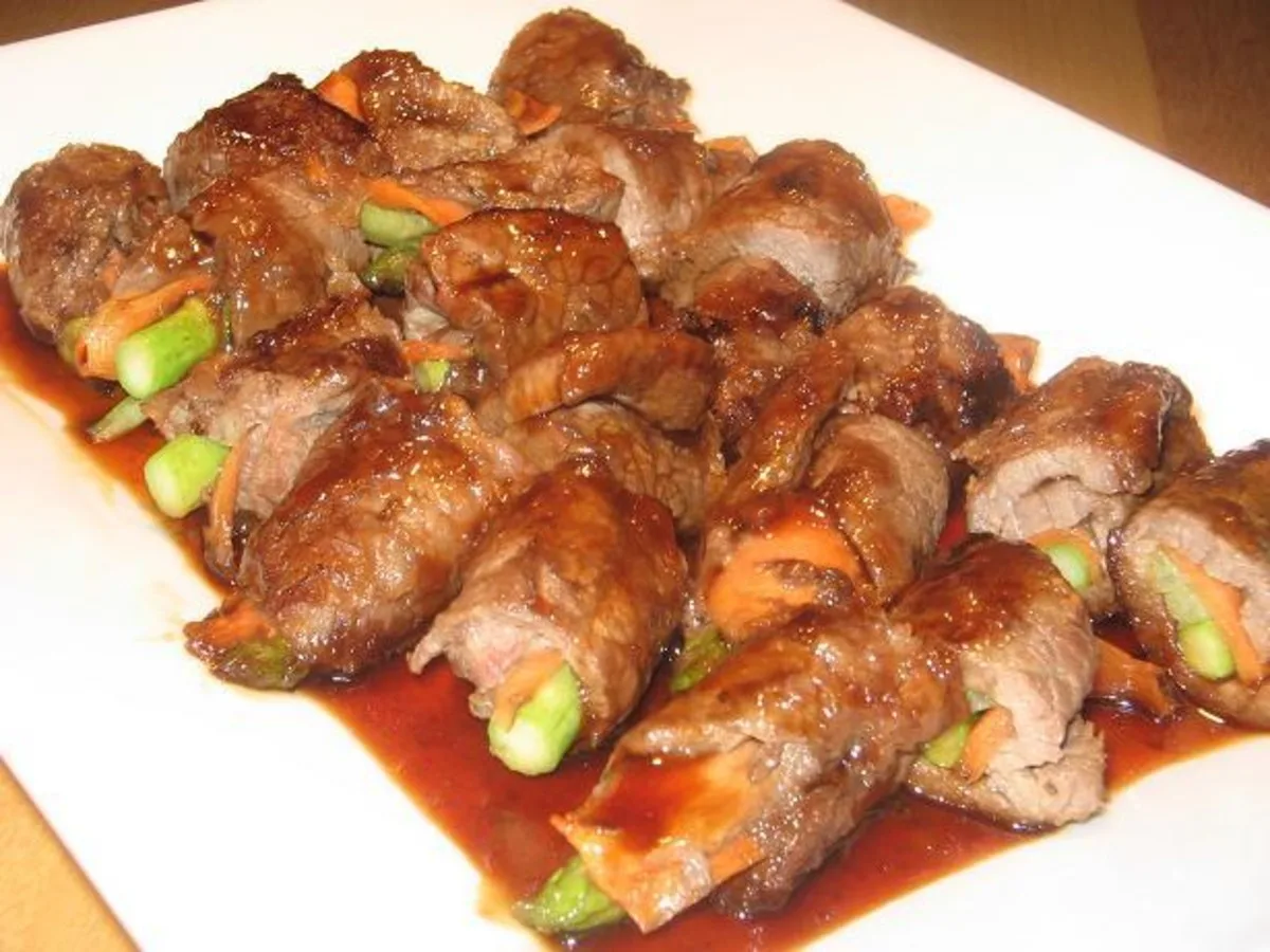 Japanese Beef and Vegetables Rolls