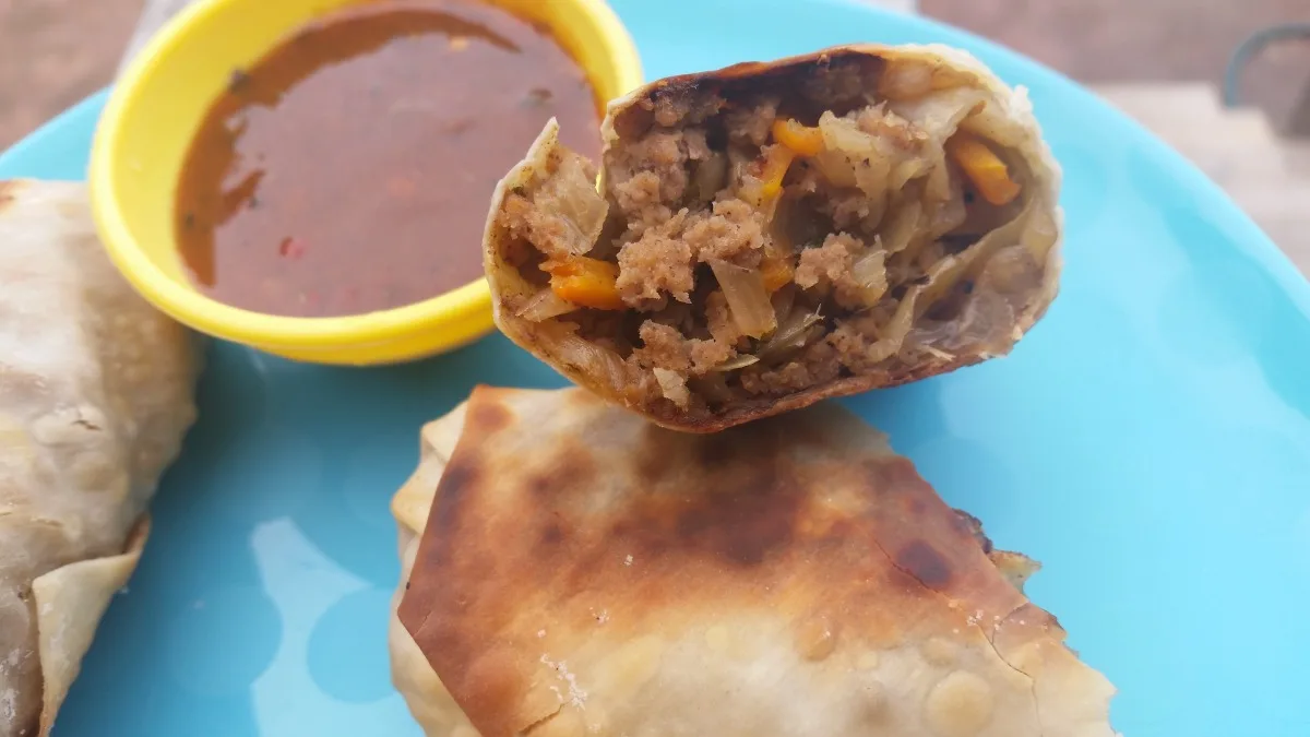 Jerk Turkey Egg Rolls