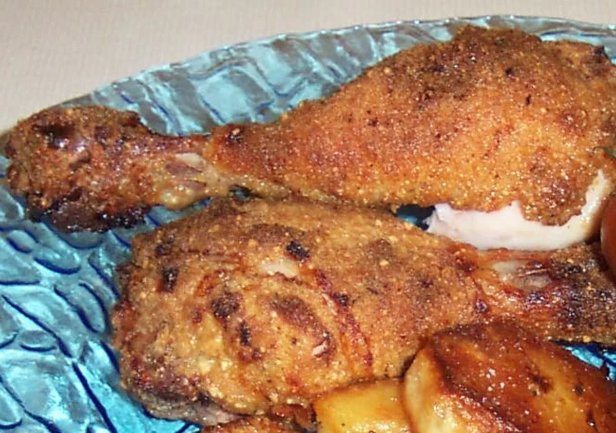 " Kicked Up" Oven Fried Chicken