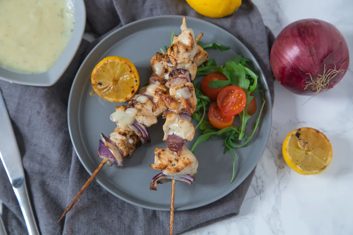 Kraft Grilled Greek Chicken Kabobs