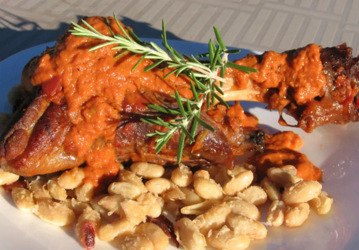 Lamb Shanks on Cannellini Beans