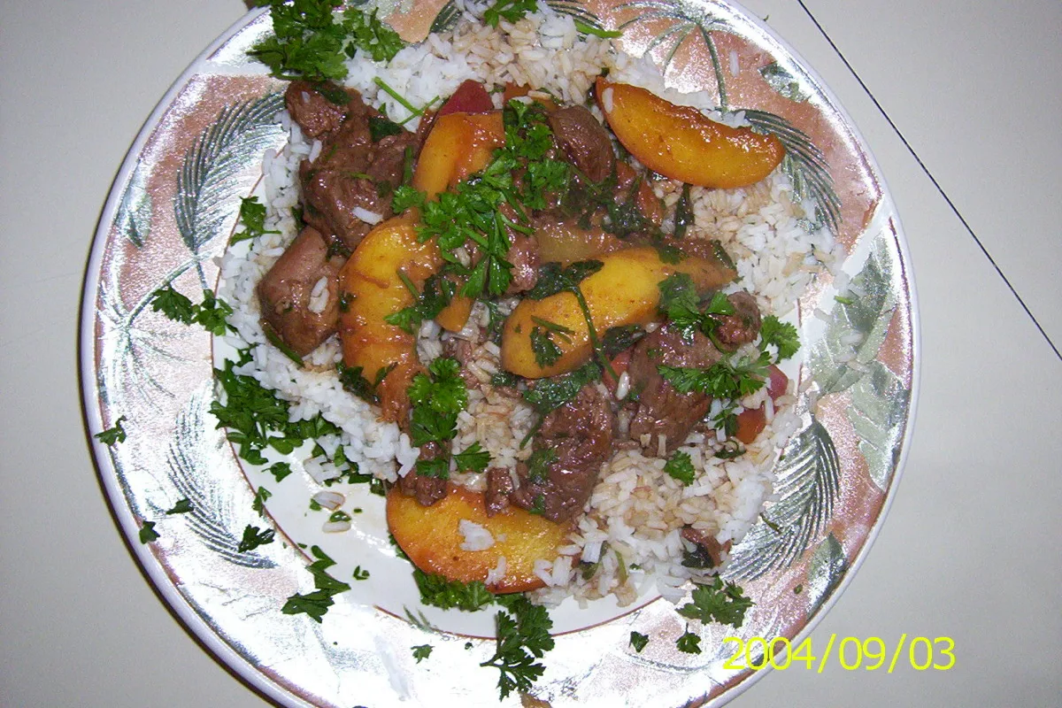 Lamb With Peaches