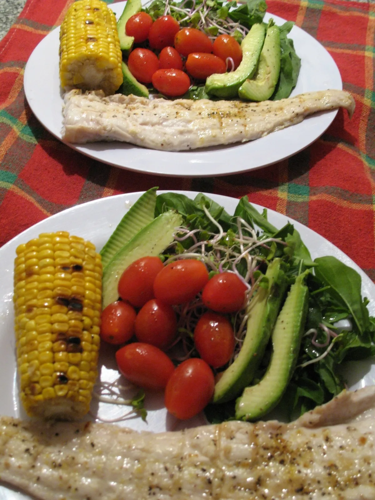 Lemon-Pepper Fish With Garden Salad