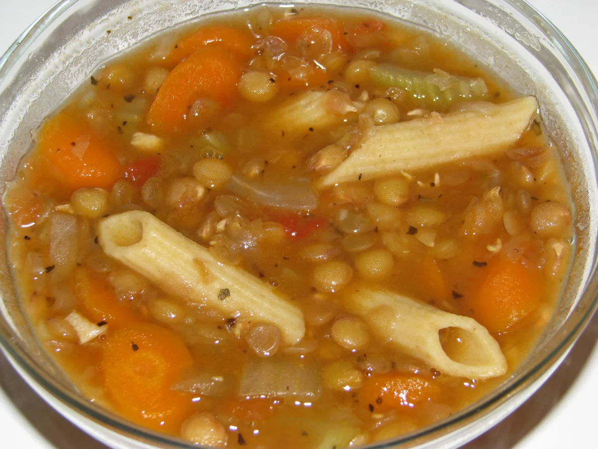 Lentil Noodle Soup