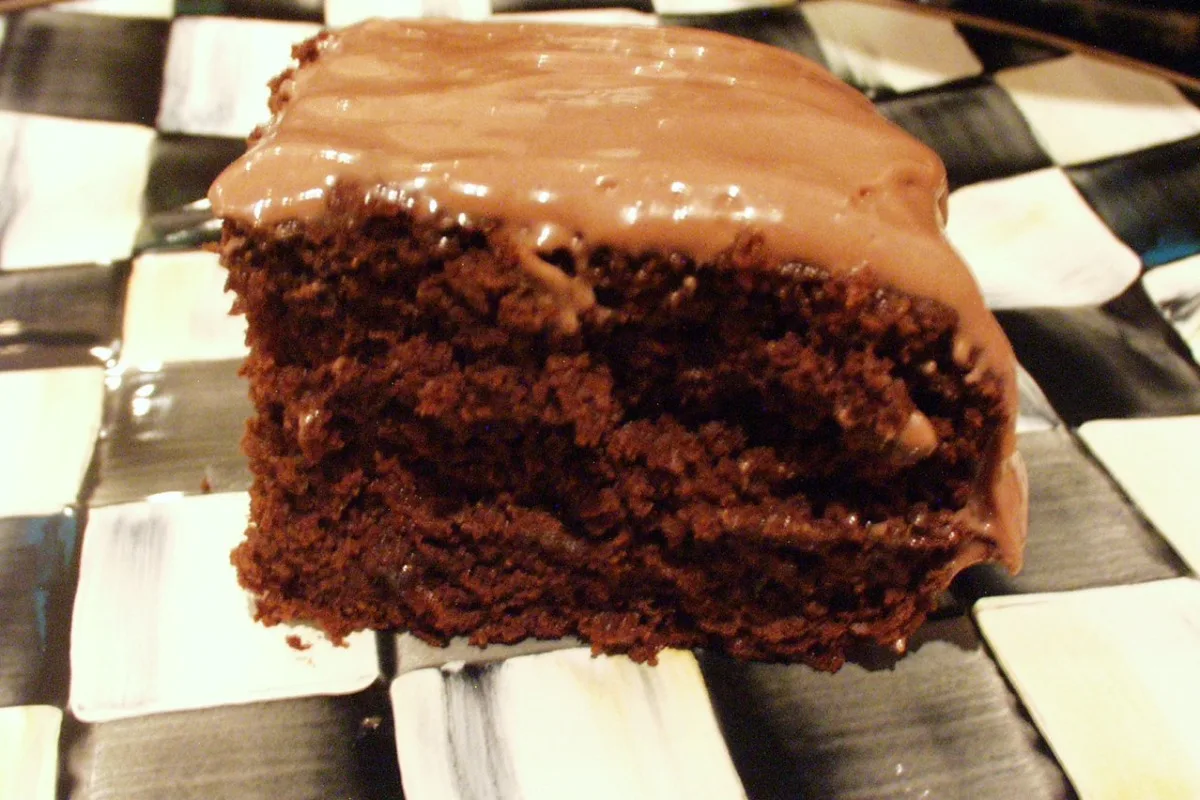 Light Chocolate Carrot Cake With Chocolate Cream Cheese Icing