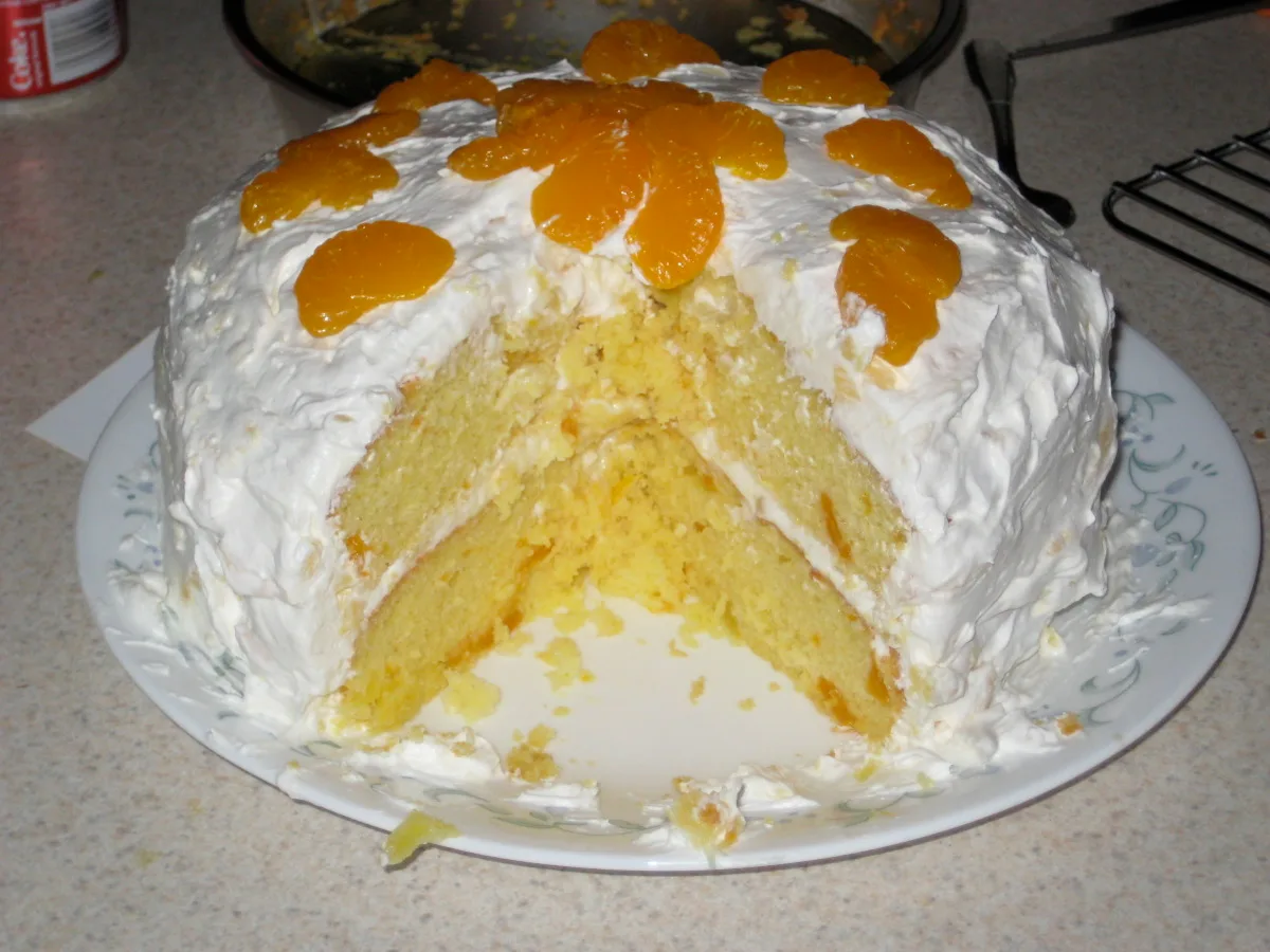 Mandarin Orange & White Cake