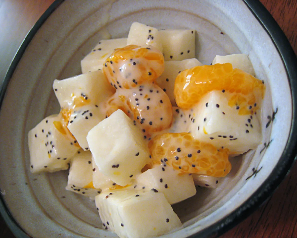 Mandarin Orange Jicama Salad With Poppy Seed Dressing
