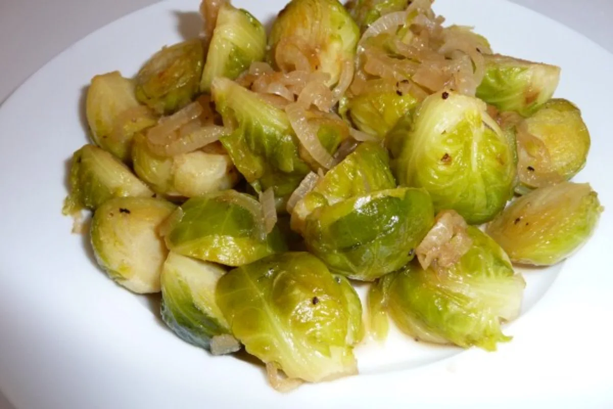 Maple Brussels Sprouts With Onions