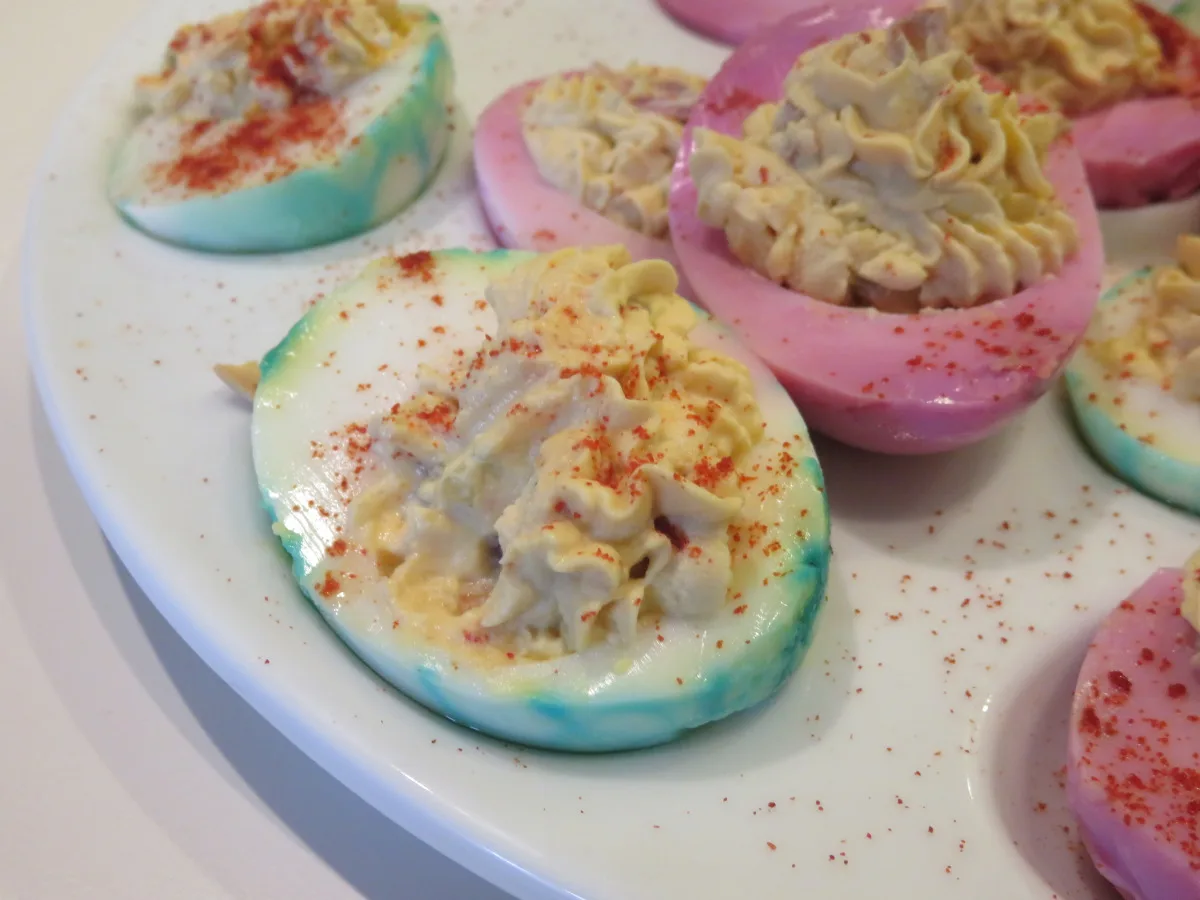 Marbled Deviled Eggs