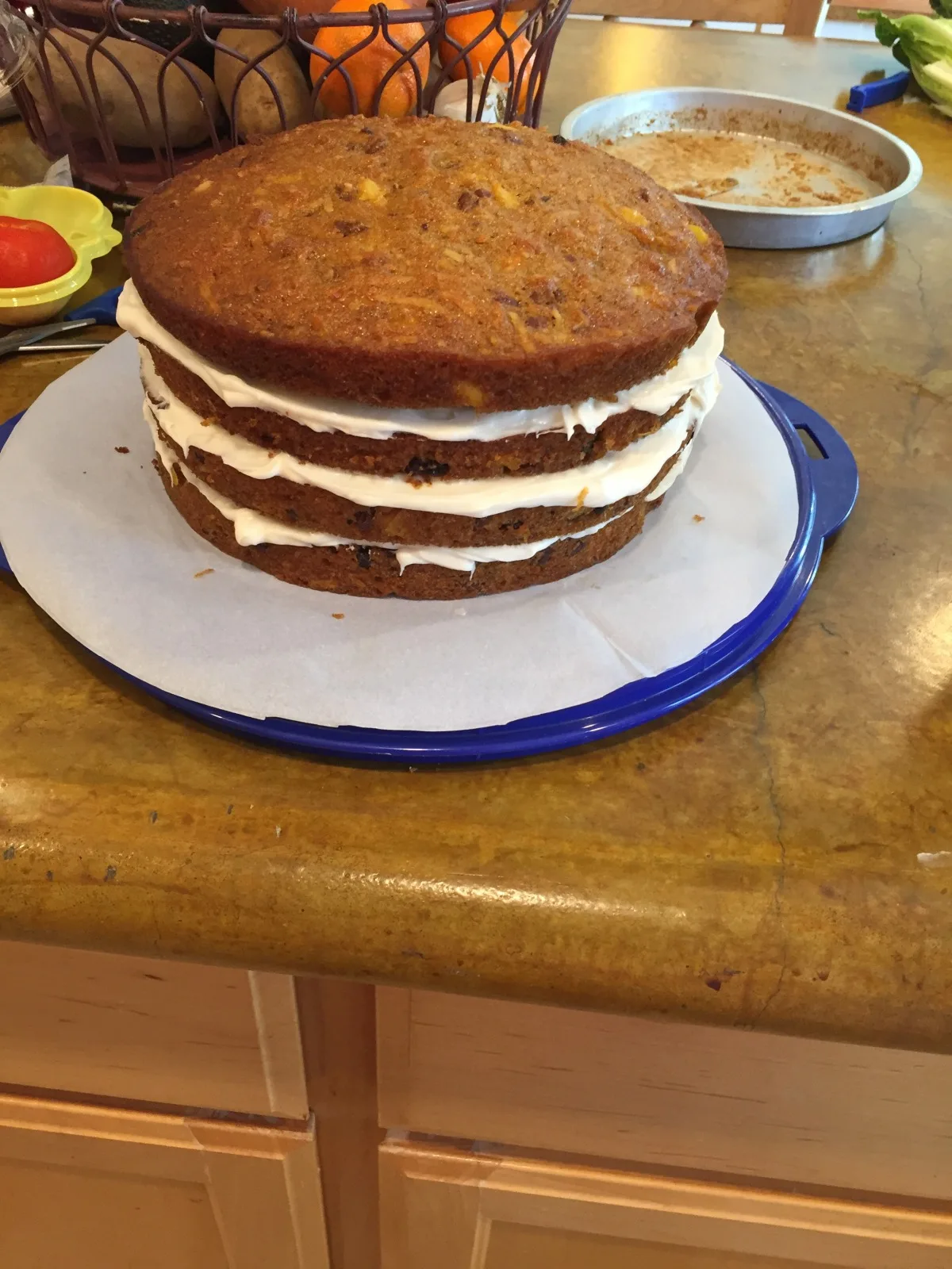 Moist  Carrot Cake With Cream Cheese Frosting
