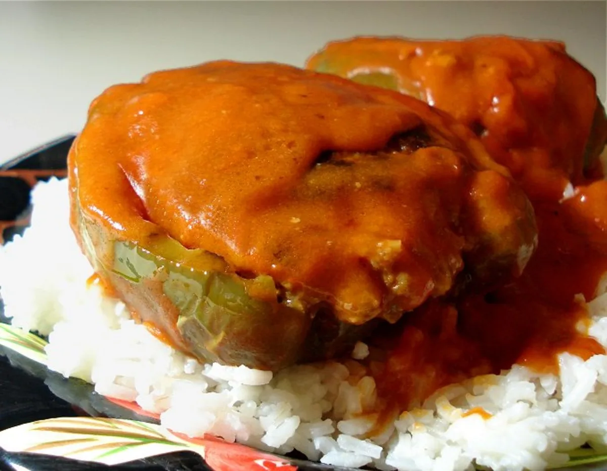 Mom's Top-Of-The-Stove Stuffed Bell Peppers