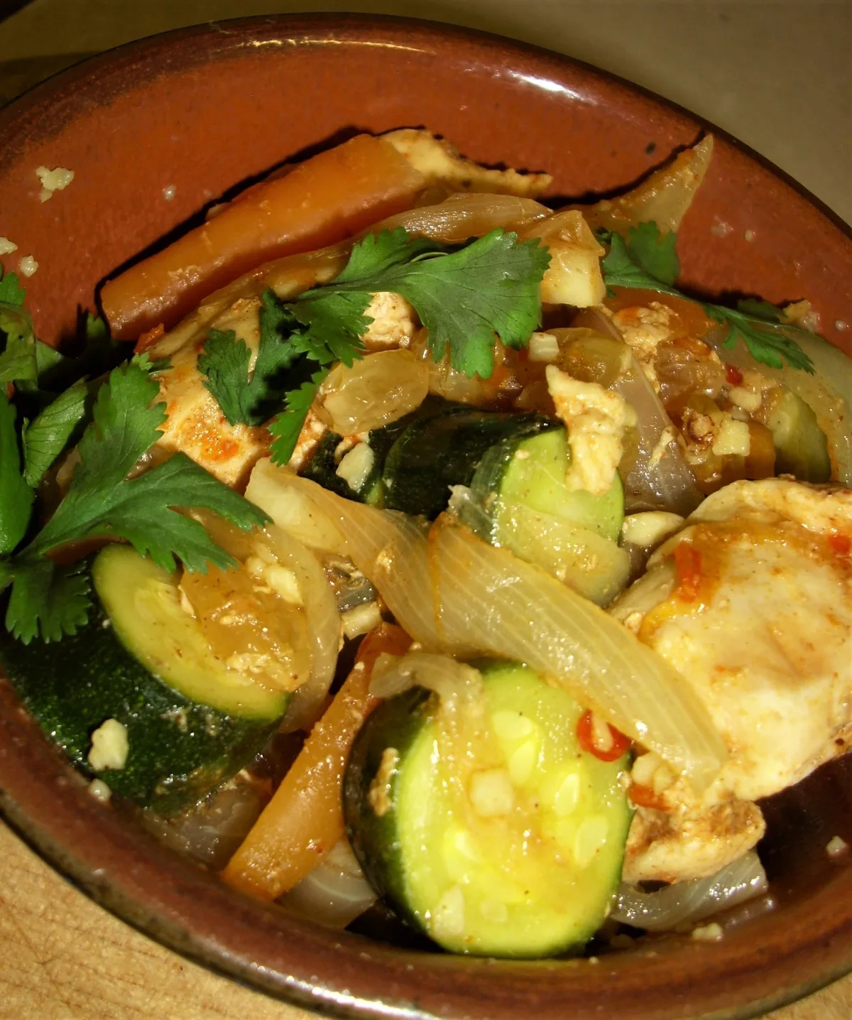 Moroccan Braised Chicken With Zucchini