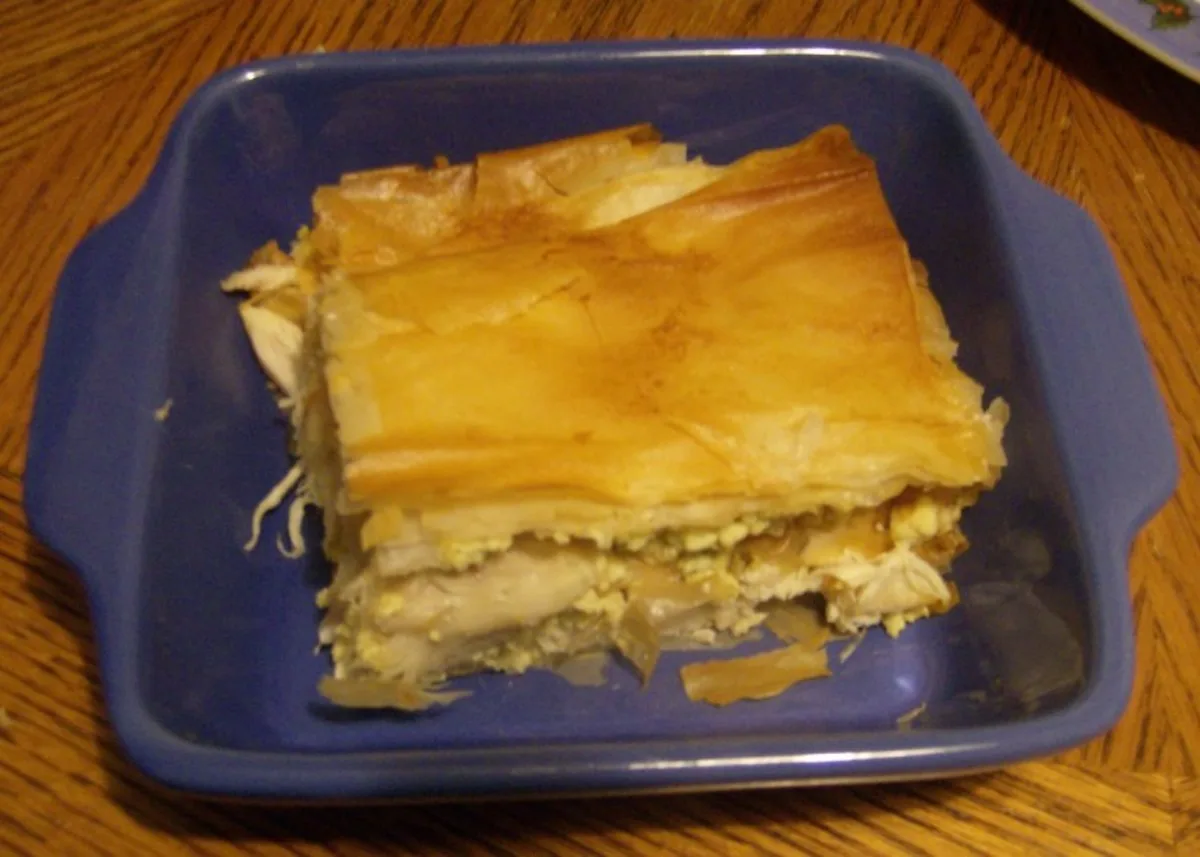 Марокканський курячий та яєчний пиріг (Бістейя)