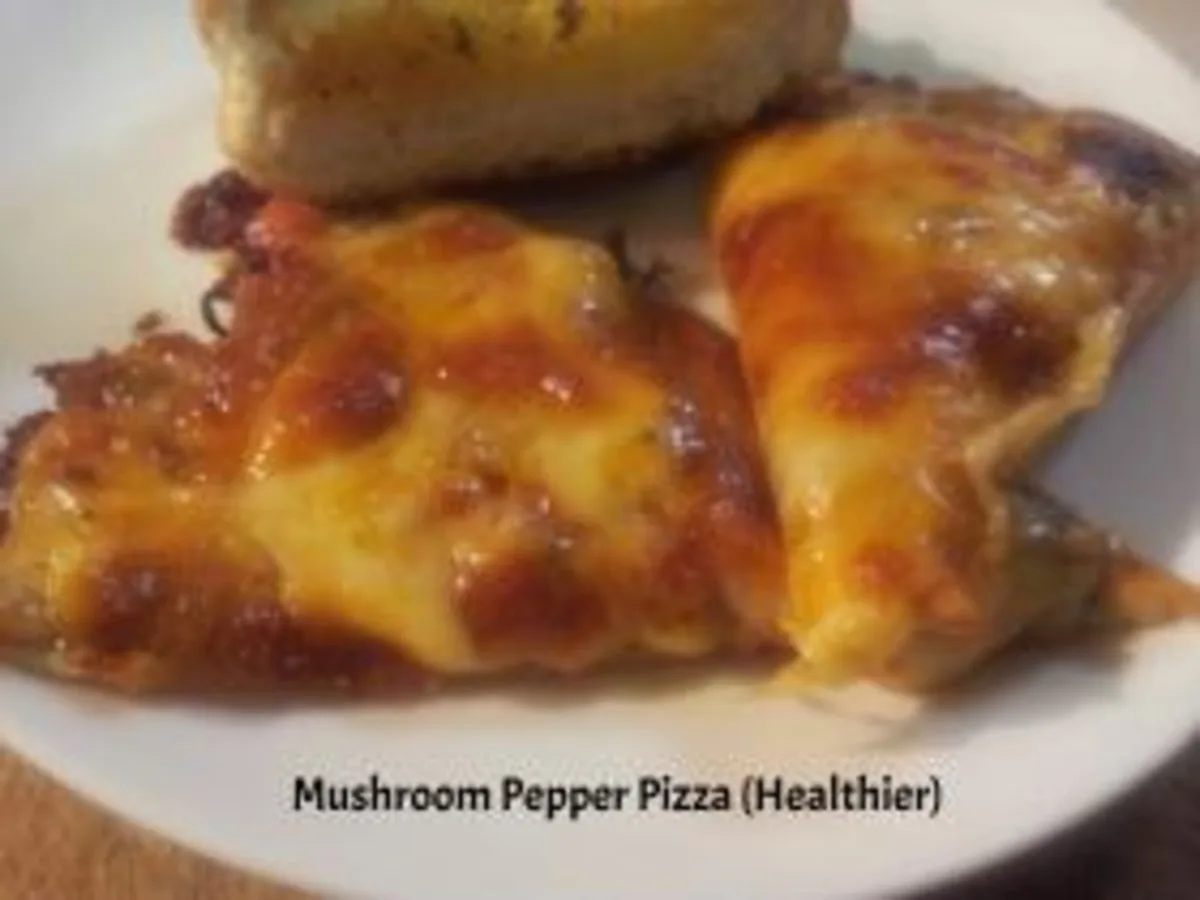 Mushroom Pepper Pizza, Healthier