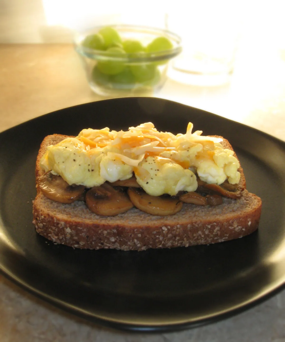 Mushrooms & Scrambled Eggs on Toast