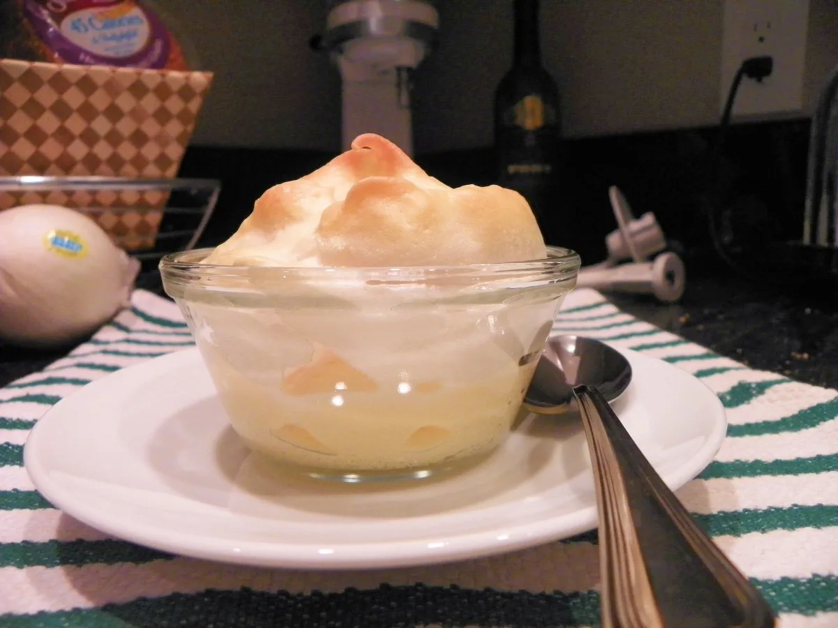 No Sugar Added - Fat Free - No Crust Lemon Meringue Tart