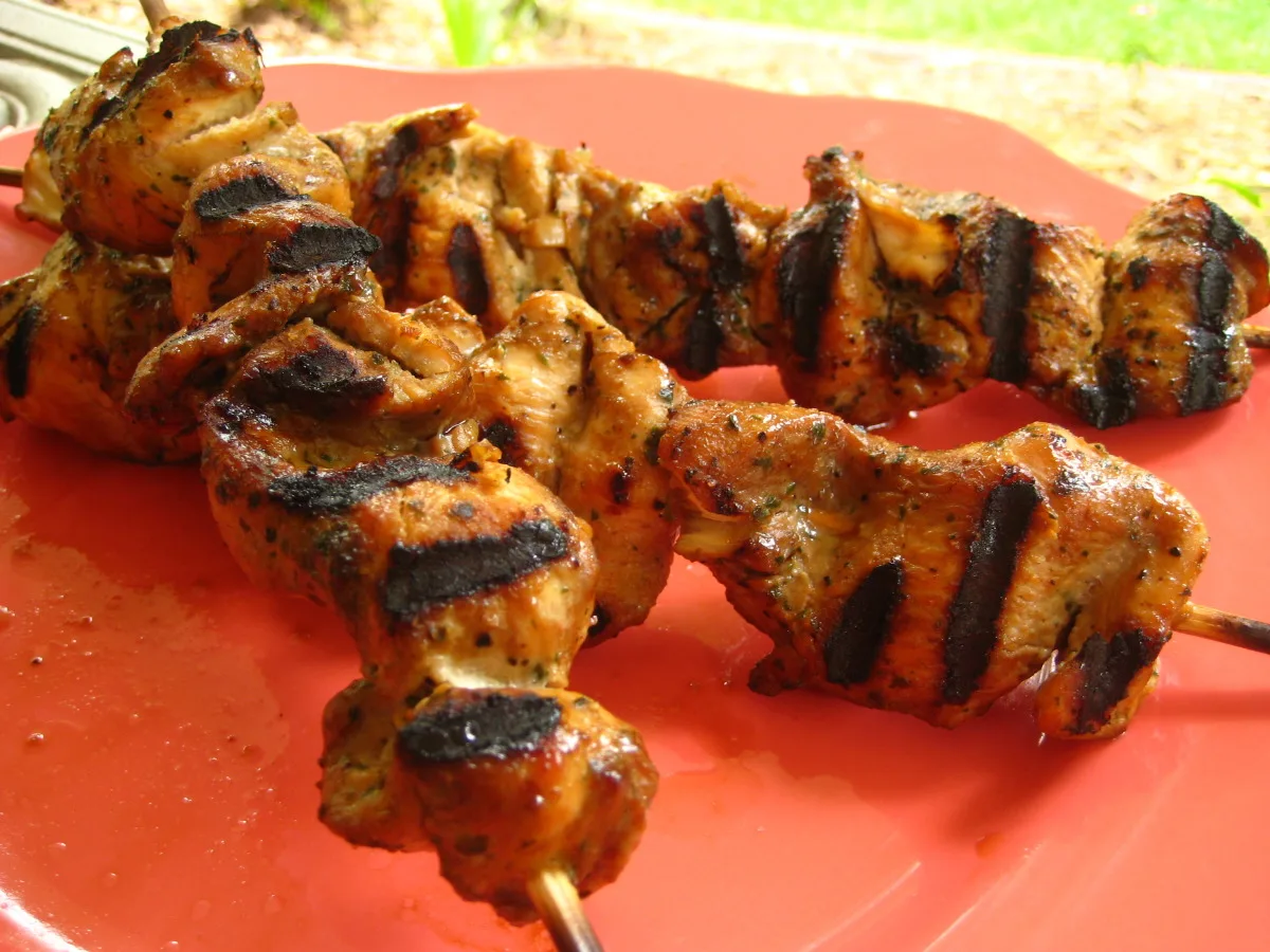 Noo's Famous Spiced Green Chicken Skewers