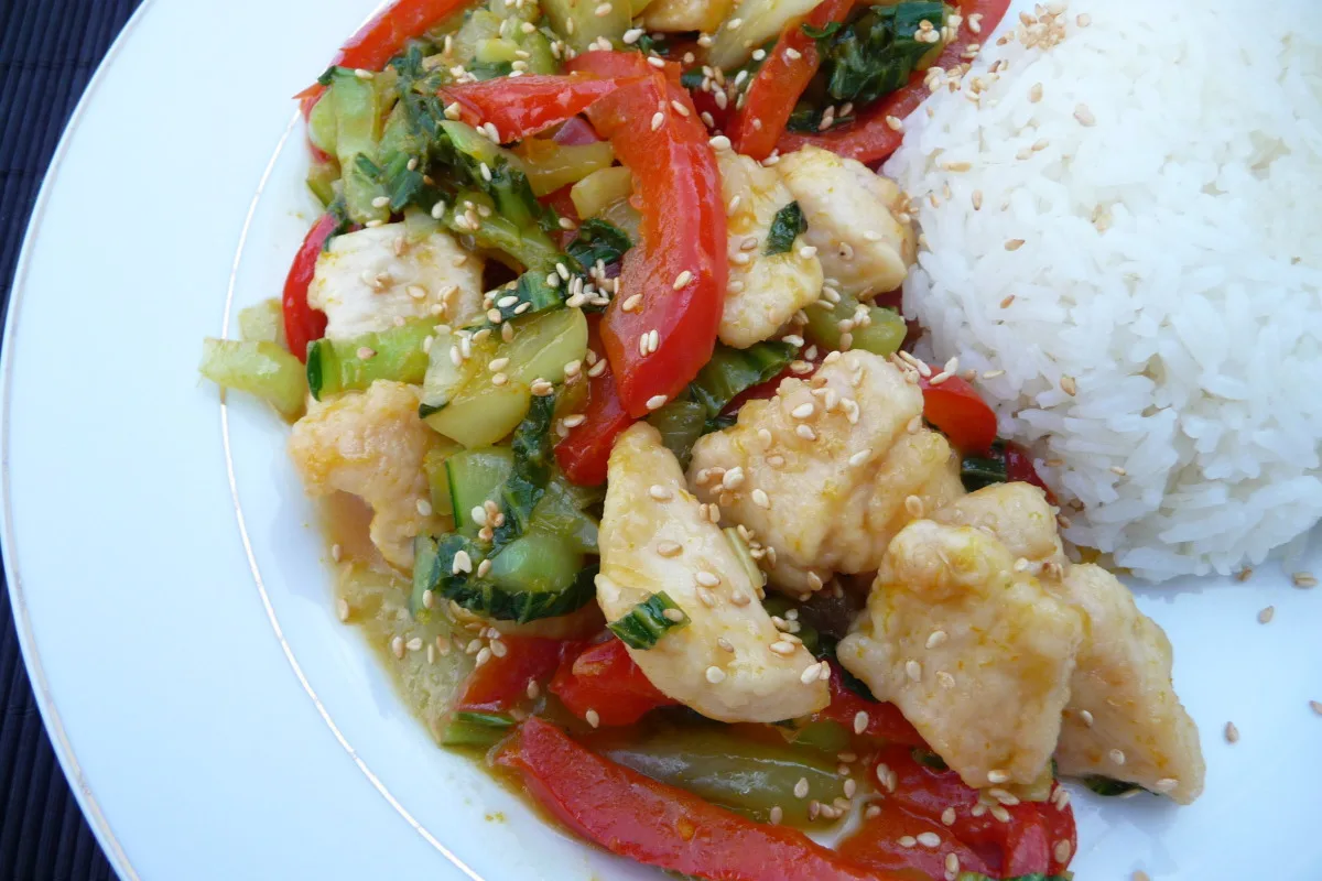 Orange-Sesame Chicken & Vegetable Stir Fry