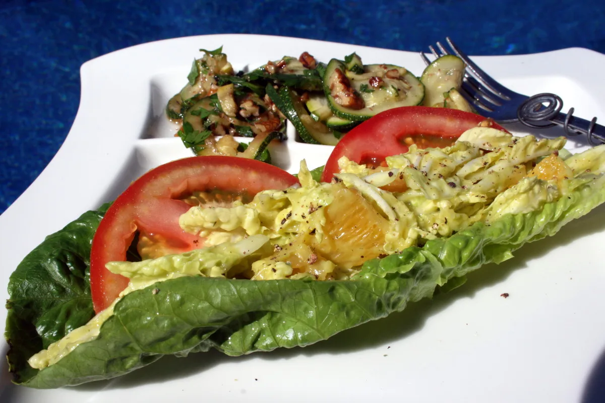 Orange Slaw Wraps (Raw Vegan)