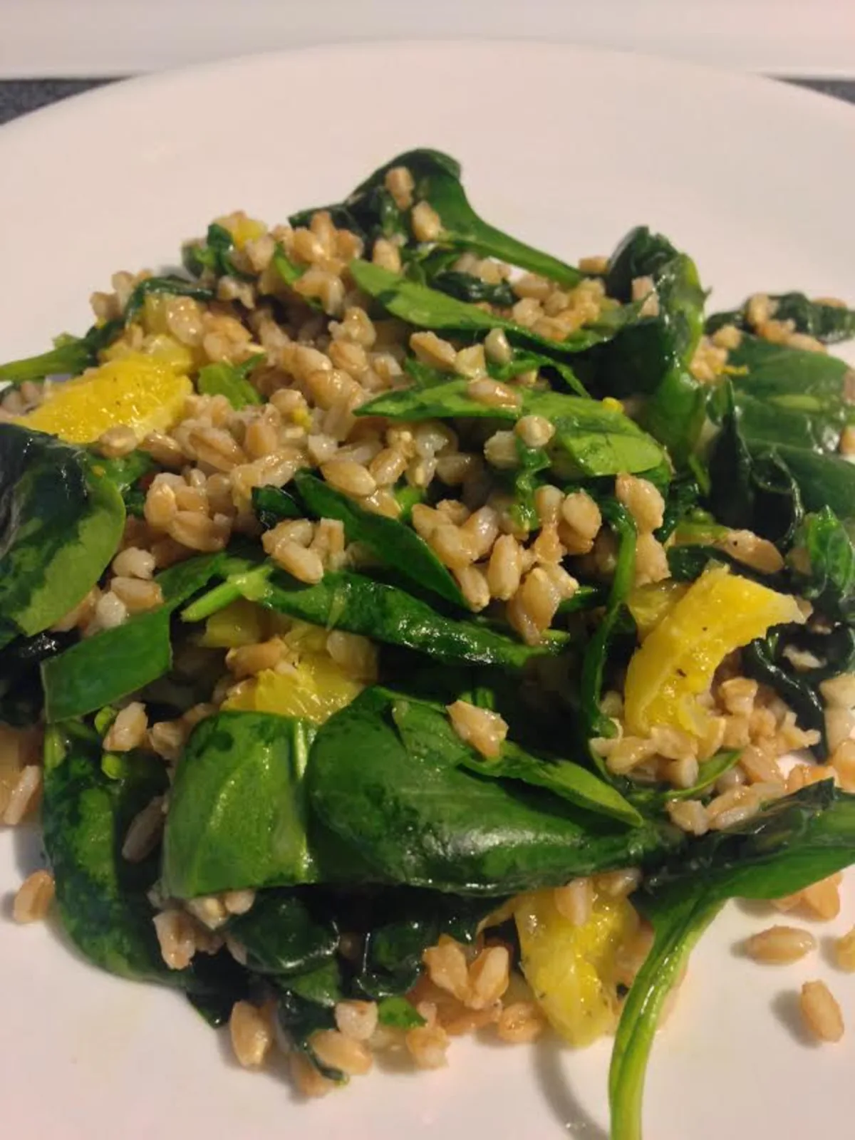 Orange, Spinach & Farro Salad