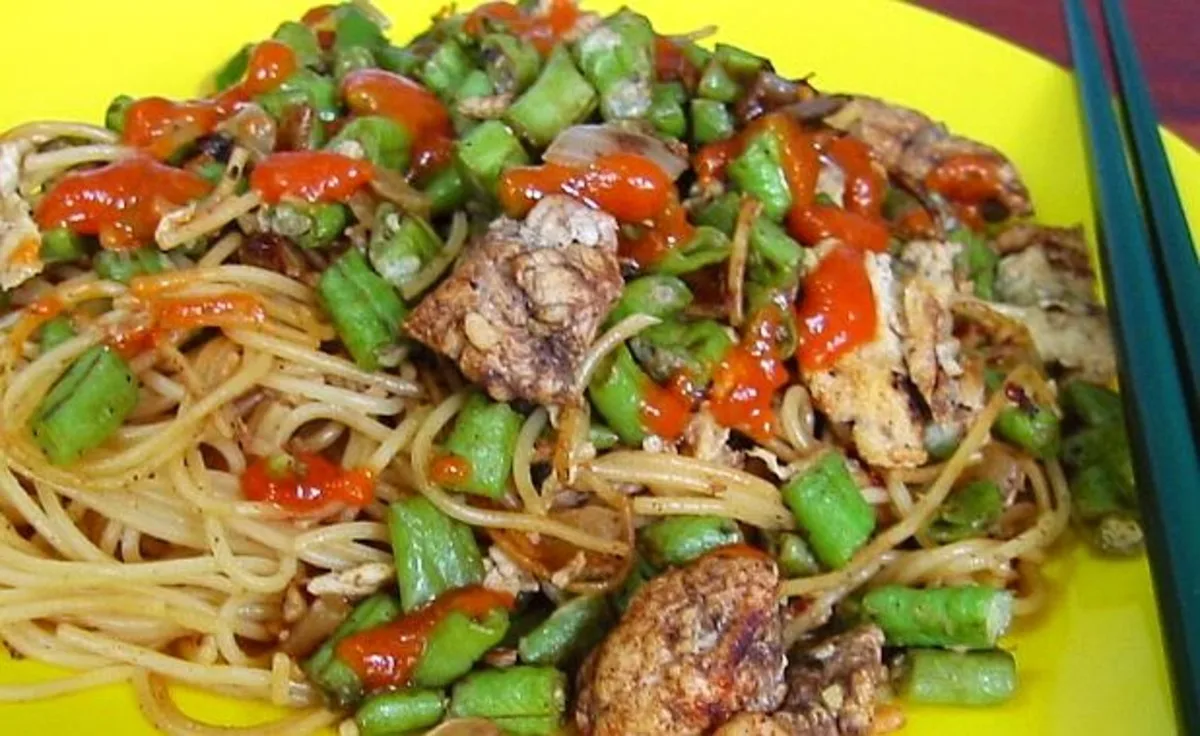 Oriental Angel Hair Pasta (stir-fry)