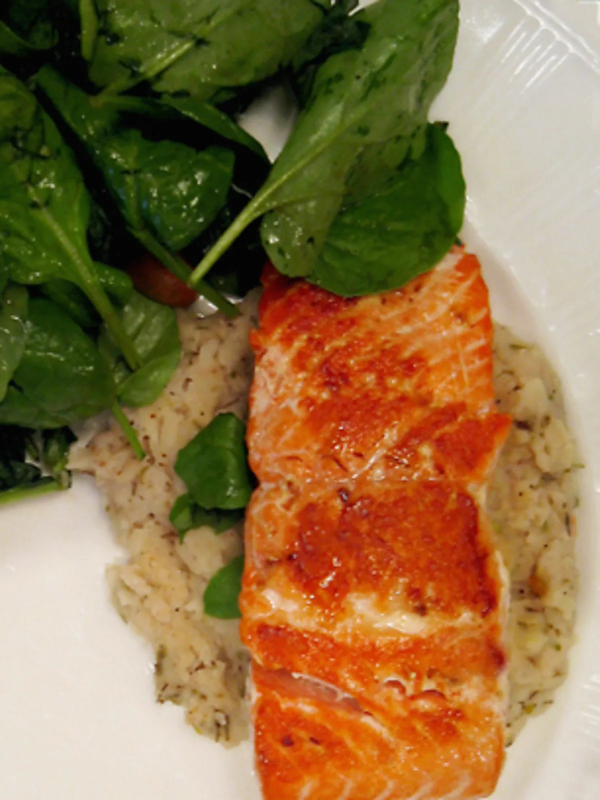 Pan-Fried Salmon With Cannellini Bean Purée