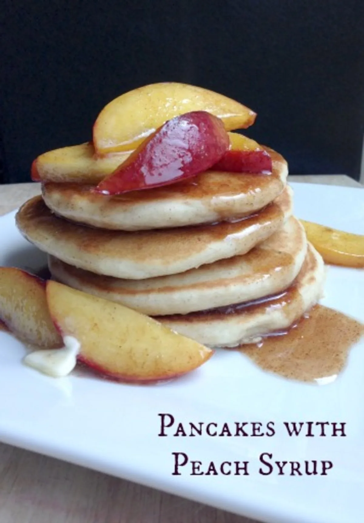 Pancakes With Peach Syrup