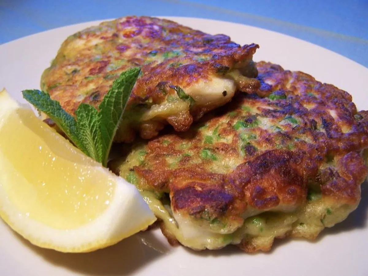 Pea & Halloumi Fritters