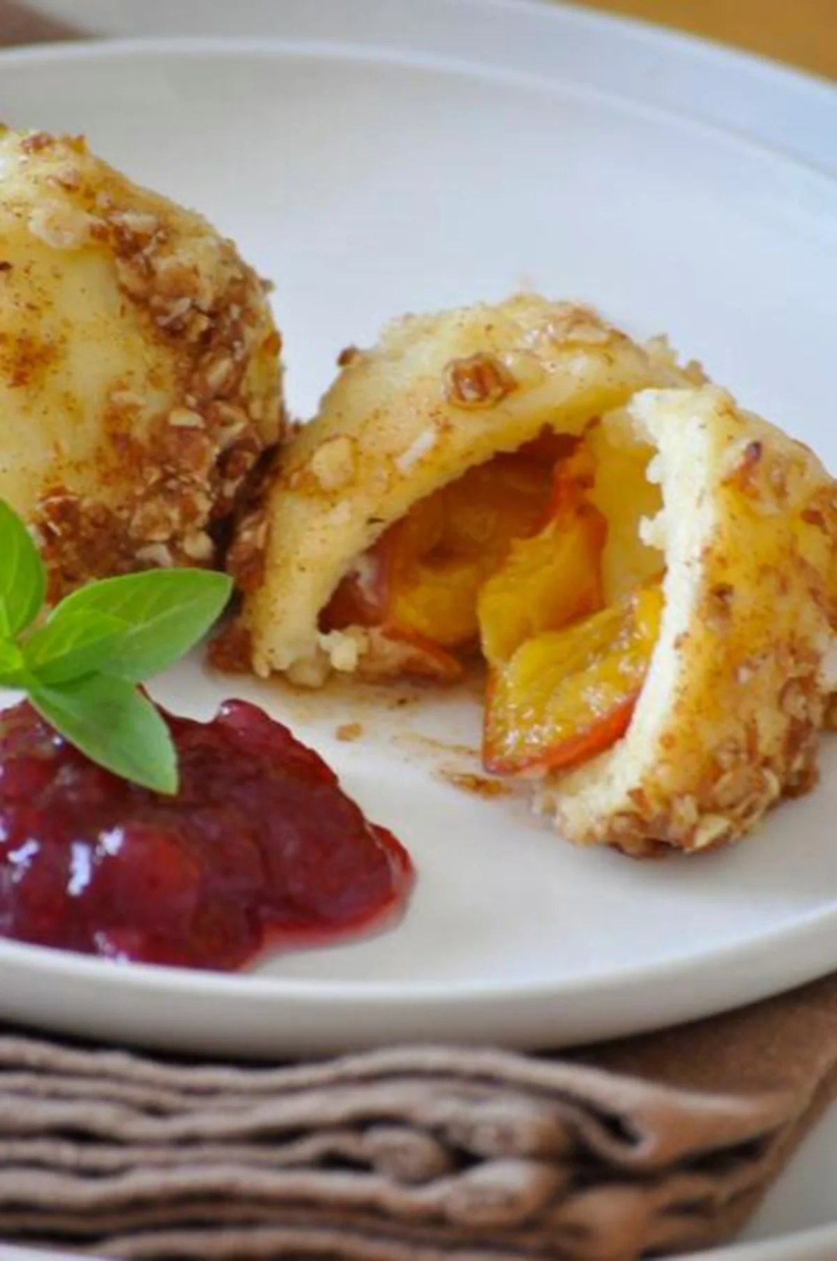 Peach Potato Dumplings