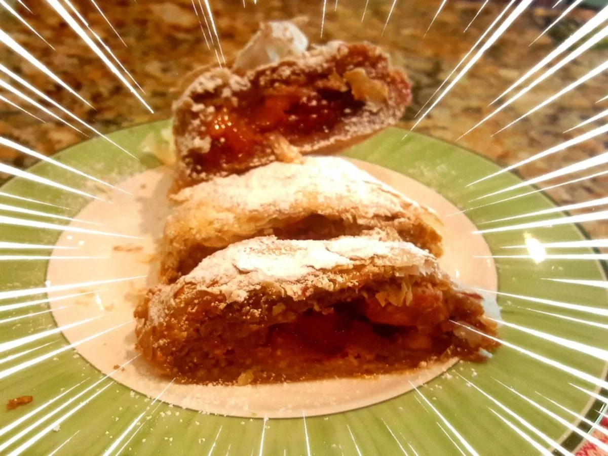 Peach Raspberry Strudel