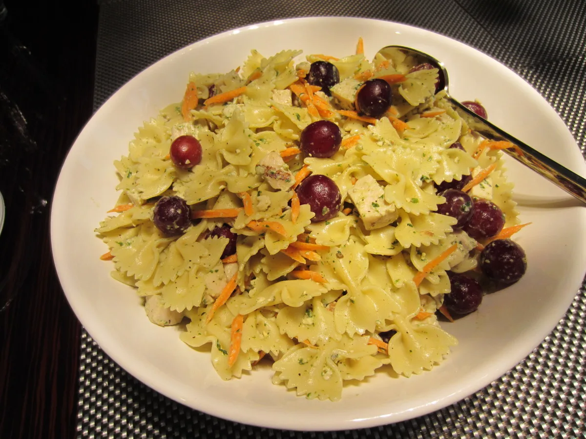 Pesto Chicken Salad With Red Grapes