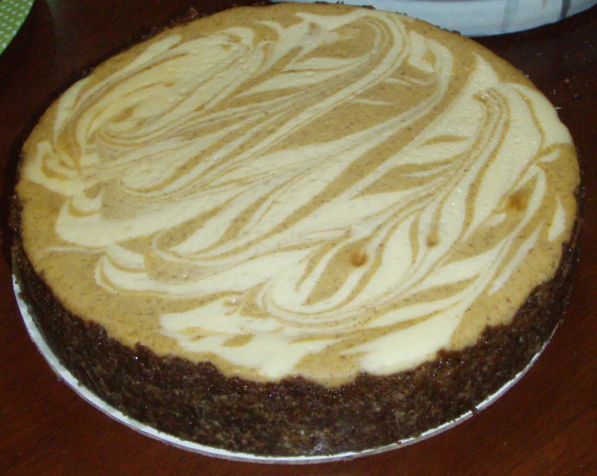 Philly Pumpkin Swirl Cheesecake