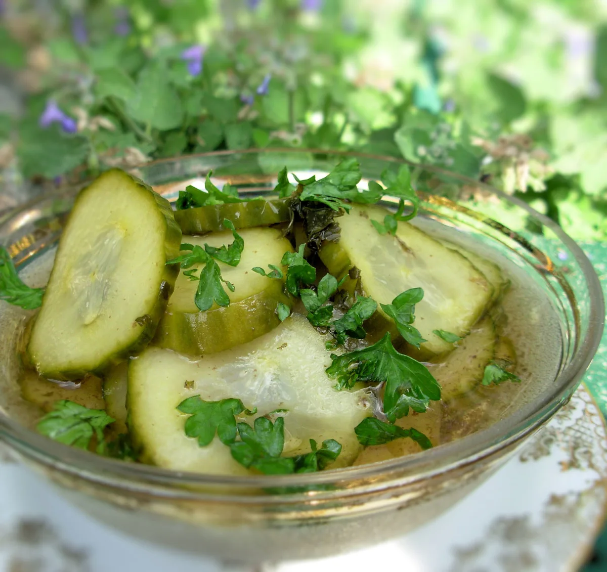 Мариновані свіжі огірки