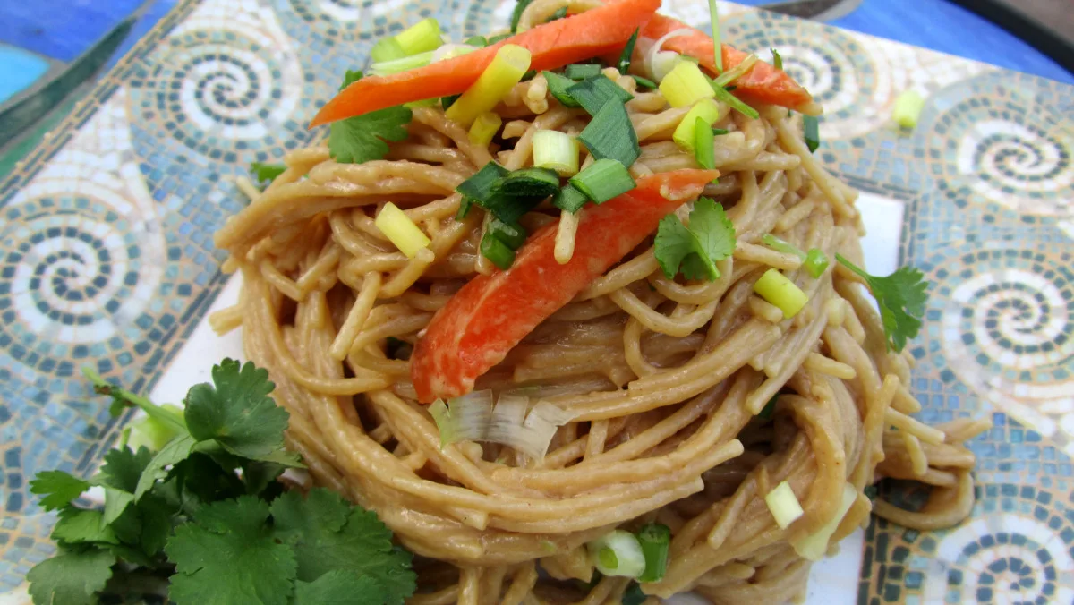 Piff-Paf-Poof Peanut Noodles With Shrimp
