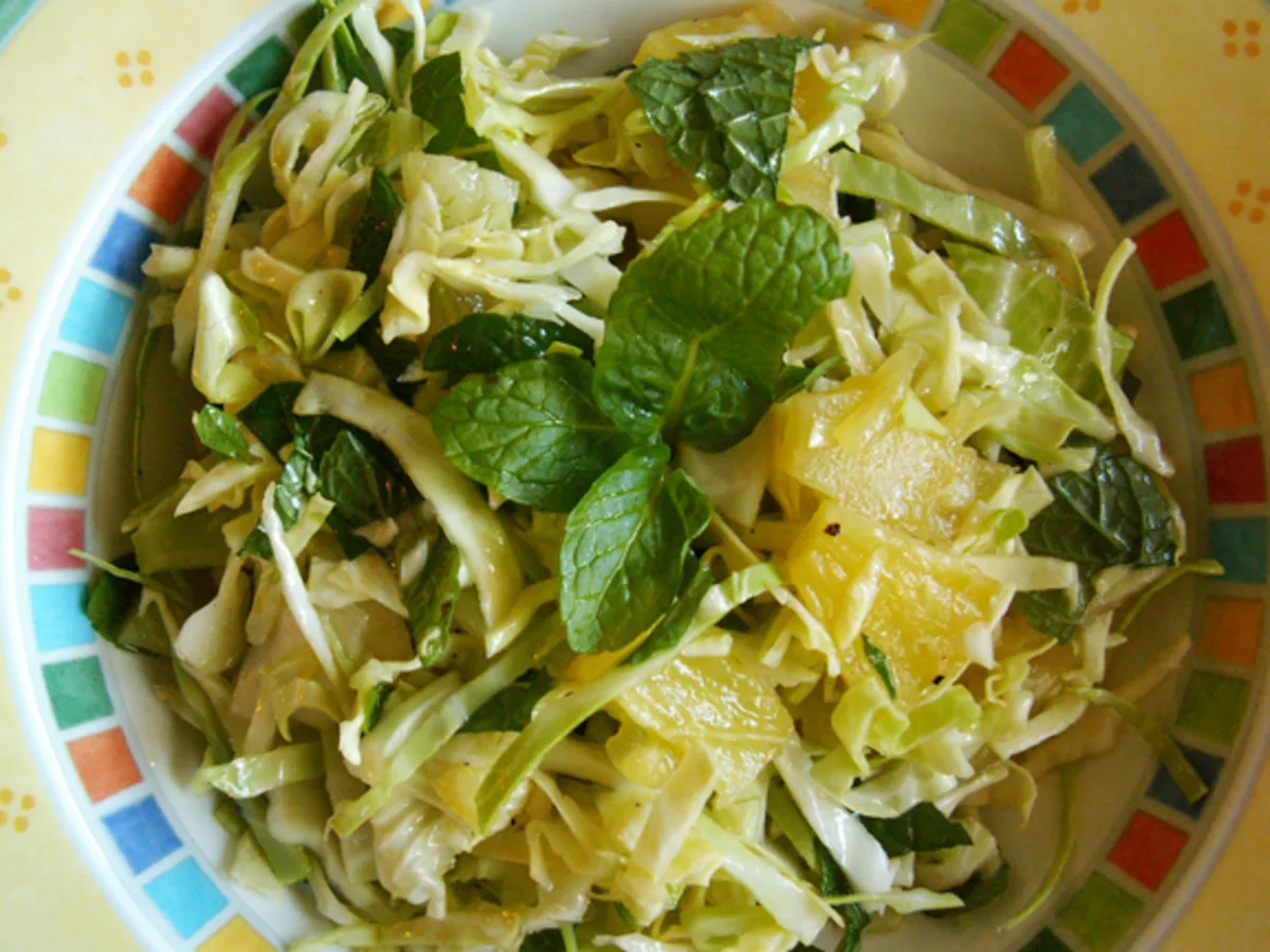 Pineapple-Mint Coleslaw