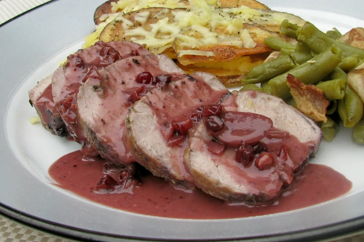Pork Loin With Lingonberry Sauce