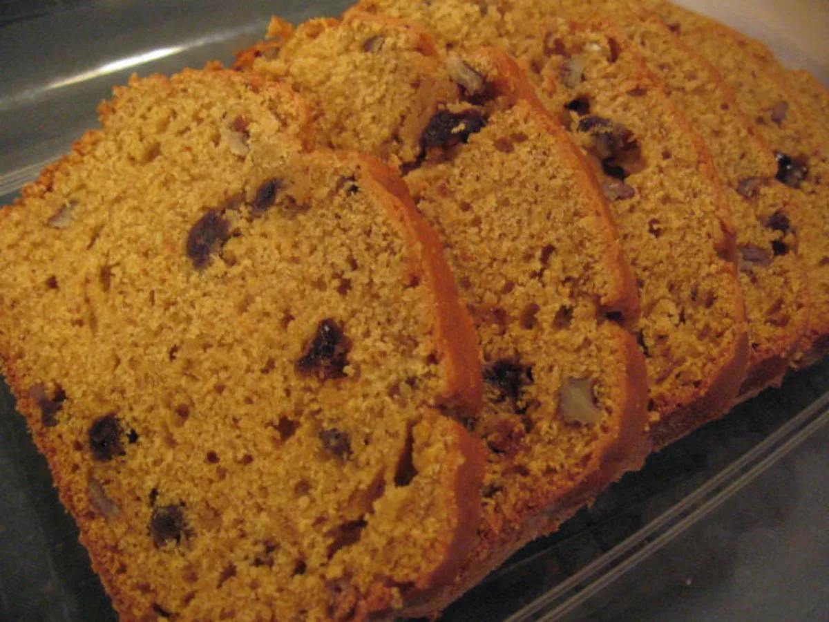 Pumpkin Raisin Walnut Quick Bread