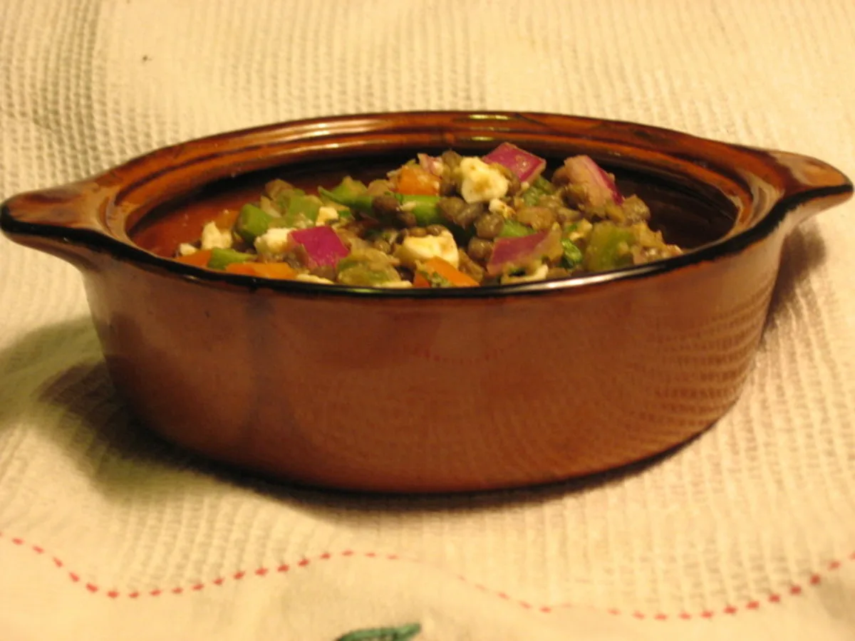 Puy Lentil Salad With Feta Cheese