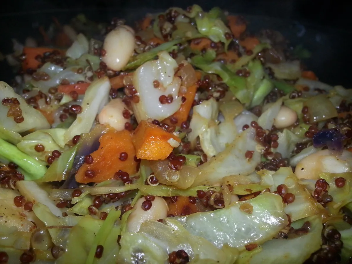 Quinoa, Cabbage and Sweet Potato